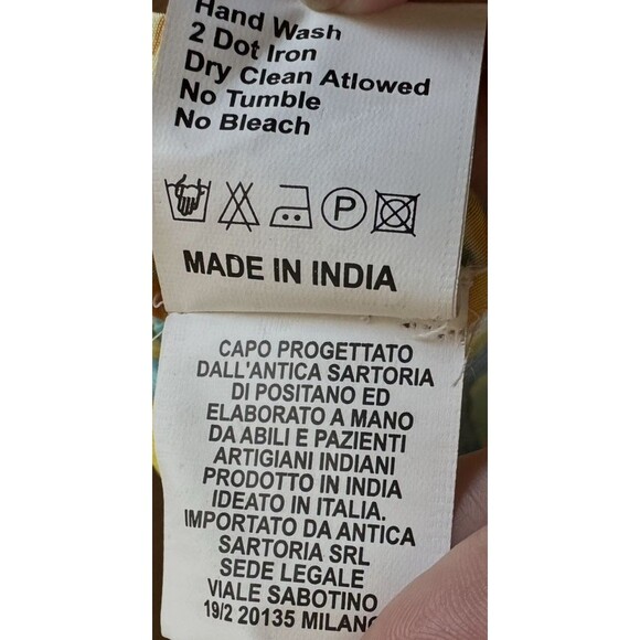 ANTICA SARTORIA by GIACOMO CINQUE LONG DRESS SMOCKED TOP  NWT O/S POSITANO BEACH - Picture 13 of 15